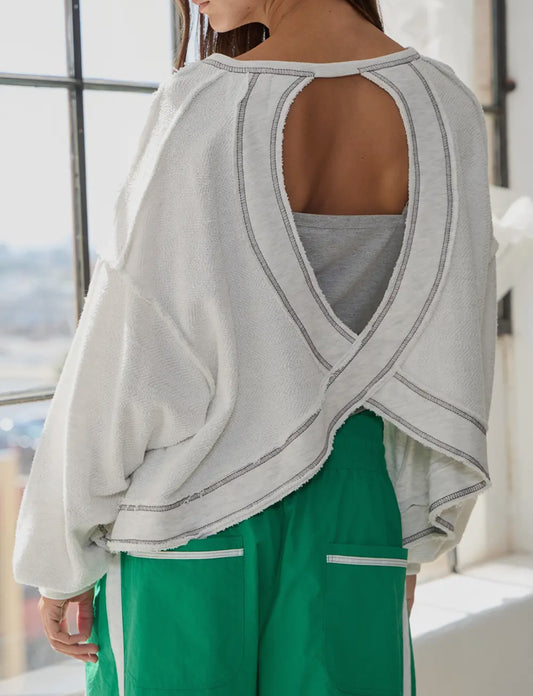 Open Back Over Sized Top