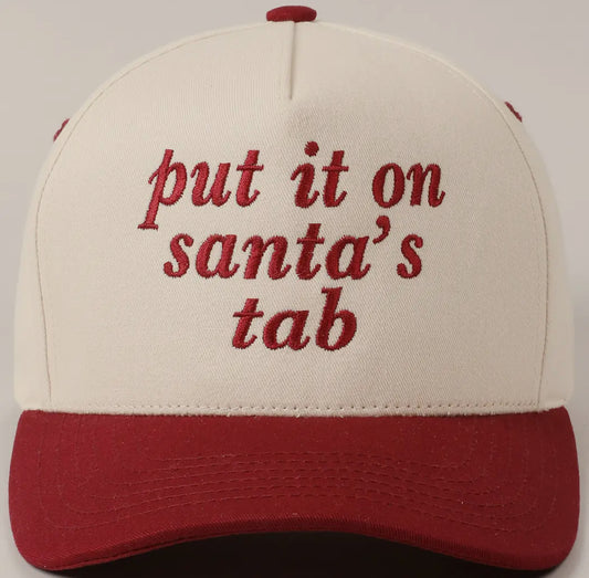 Put it on Santa’s tab cap baseball cap