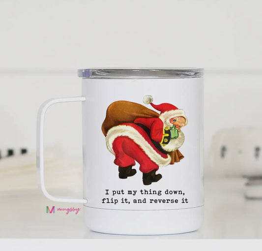 Flip it and reverse it Santa travel mug