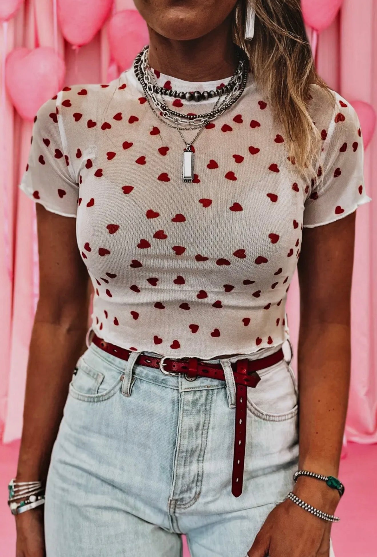 Be Mine Mesh Tee